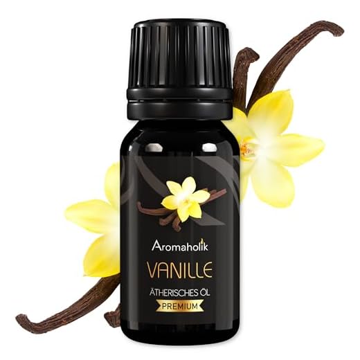 Aromaholik Vanilleöl BIO 100% naturrein – Ätherische Öle für Diffuser & Aroma Diffuser – Zertifiziertes ätherisches Öl aus Indien – Vanilla Essential Oils 10ml für Sauna & Massage