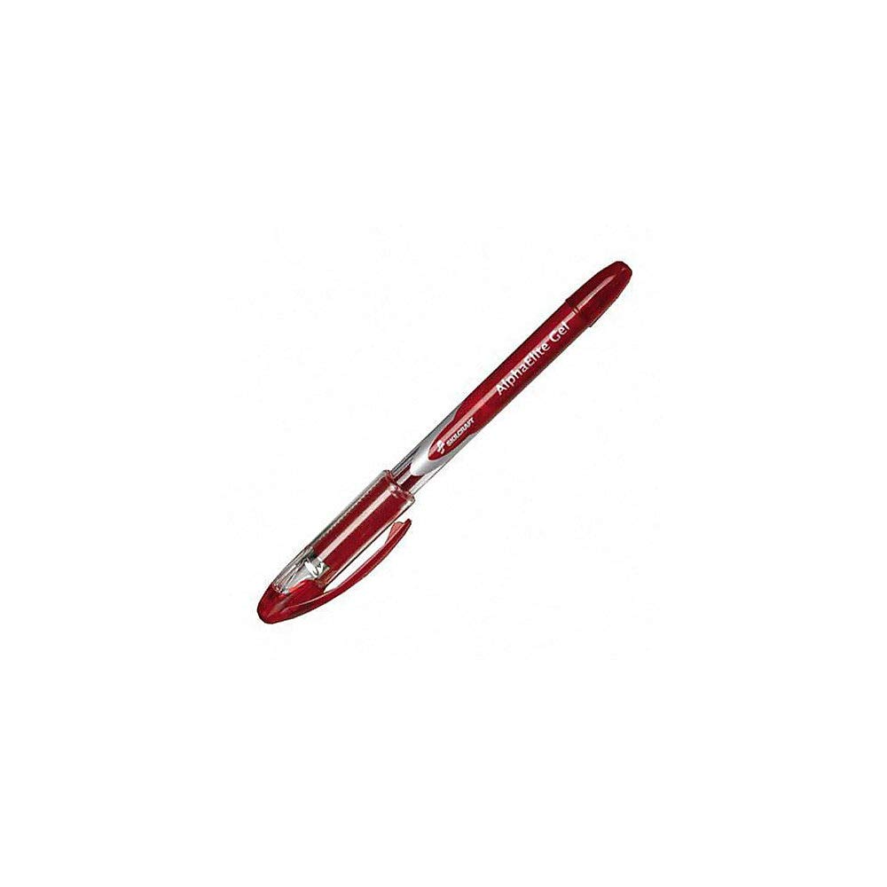 nsn5005213 – Bolígrafo de tinta de gel, punta mediana, 12/PK, claro barril, tinta roja
