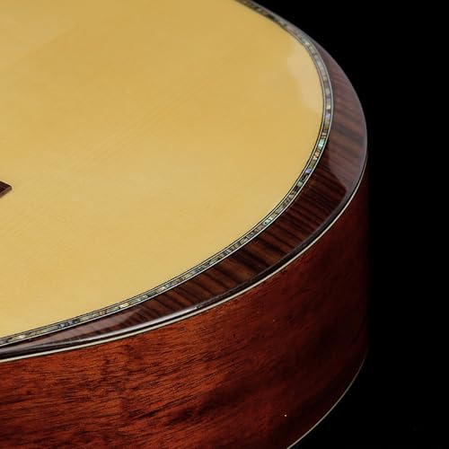 La guitare folk ByErz de 41 pouces en épicéa à placage unique avec un motif de touche unique et une surface de couleur bois originale convient à la pratique et au jeu, aux débutants et aux professionn - Les Beatles, Paul McCartney, John Lennon, RIngo Starr, George Harrison La guitare folk ByErz de 41 pouces en épicéa à placage unique avec un motif de touche unique et une surface de couleur bois originale convient à la pratique et au jeu, aux débutants et aux professionn – Image 4