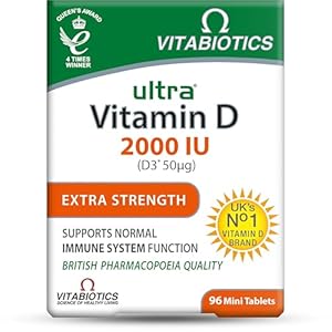 Vitamin D Tablets 2000IU, Vitabiotics Ultra-96 Count 1-Pack