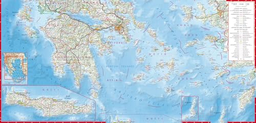 Grèce 1/750.000 (carte grand format laminée)