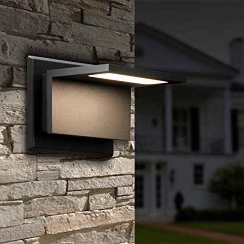 Inowel Wall Light Outdoor Led Wall Mount Lamp Modern Wall Sconce Lighting Lantern Fixture Grey Aluminum Lights For Porch Front Door Garden Yard Patio Ip54 Waterproof 10W 680Lm 3000K #TOP2