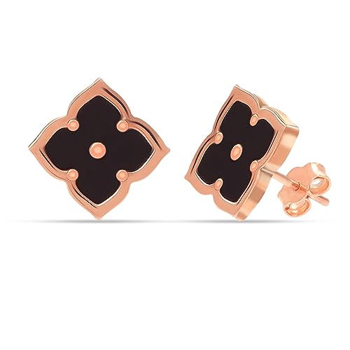 Image of LeCalla 925 Sterling Silver BIS Hallmarked 18K Gold Plated Mother of Pearl Drop Stud Earrings for Women and Girls