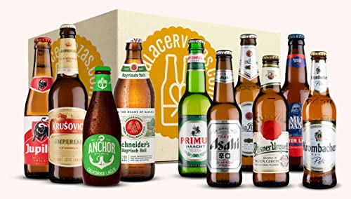 Cervezas Rubias Naturales - Lager (Pack 10 cervezas) - Pack Cervezas Lager y Rubias Regalo - Pack...