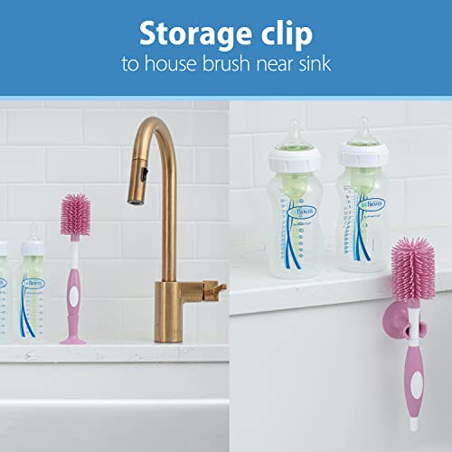 Dr. Brown's Soft Touch Baby Bottle Cleaning Brush, Pink, 1-Pack - image 8