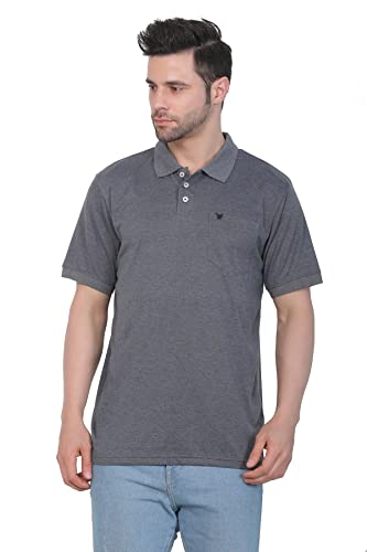 Image of INDIAN PRIDE Men's Trendy Half Sleeve Cotton Regular Fit Polo Neck Solid T-Shirt | Quick Dry | Casual T-Shirt | Polo T-Shirt for Men | Color - Multicolors | (Availabel Size: M - XXL)
