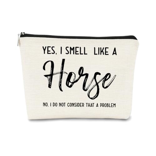 Barper Hay Girl Horse Makeup Bag Occhiali da sole Hey Farm Flowers Borsa per cosmetici Borsa per il trucco Migliore idea regalo per gli amanti dei cavalli, ragazze donne, proprietari di cavalli