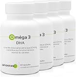 OMÉGA 3 - DHA * PACK 3+1 GRATUIT * 650 mg / 240 capsules * Cerveau, Vision