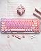 132 Keys PBT Keycaps, Jelly Keycaps Cute Custom Creamy Key caps MOA Profile for 61/68/84/87/98/100 Cherry Gateron MX Mechanical Keyboards, Pink