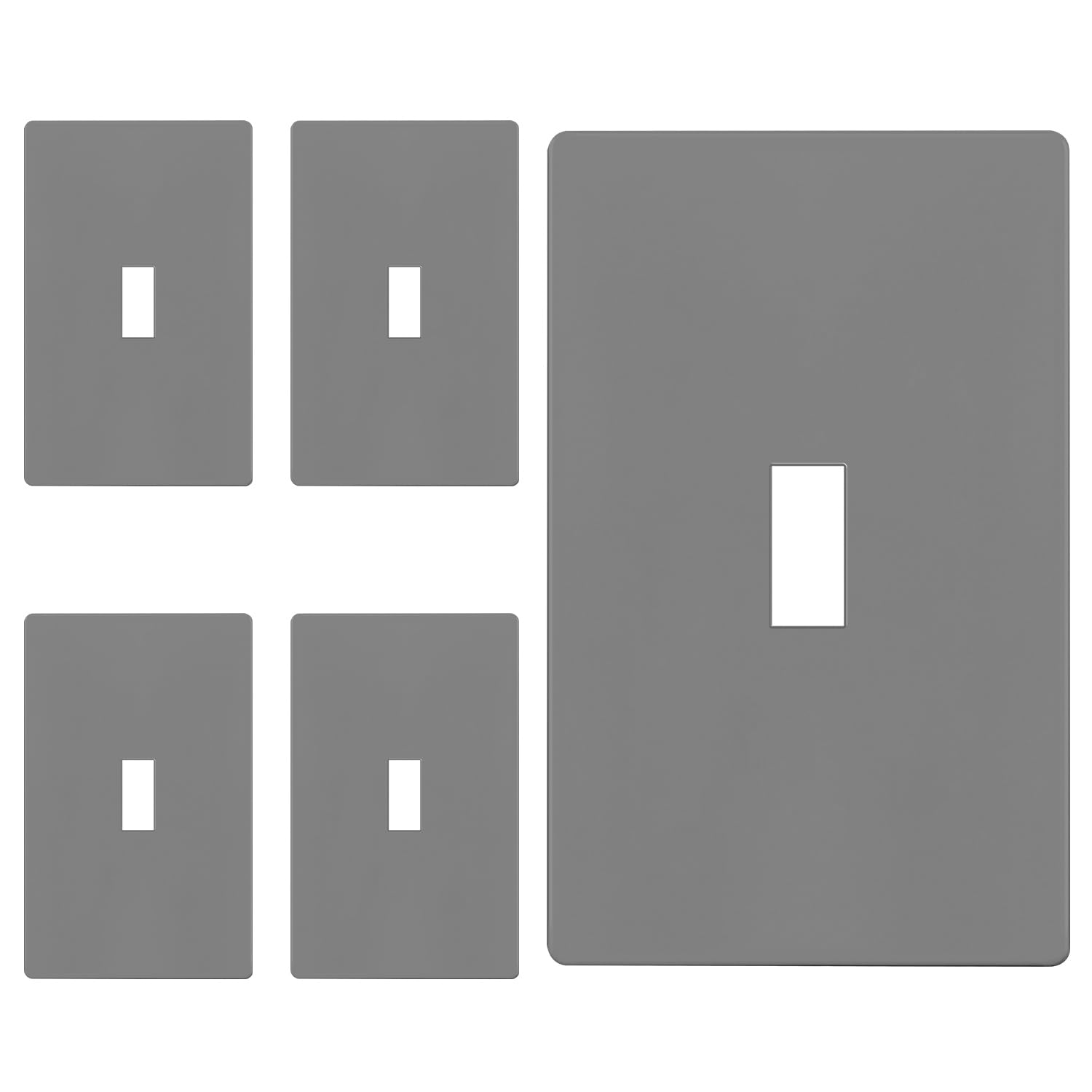 ENERLITES Toggle Switch Plates - 5 Pack, Durable & White -19 ENERLITES Toggle Switch Plates - 5 Pack, Durable & White -19