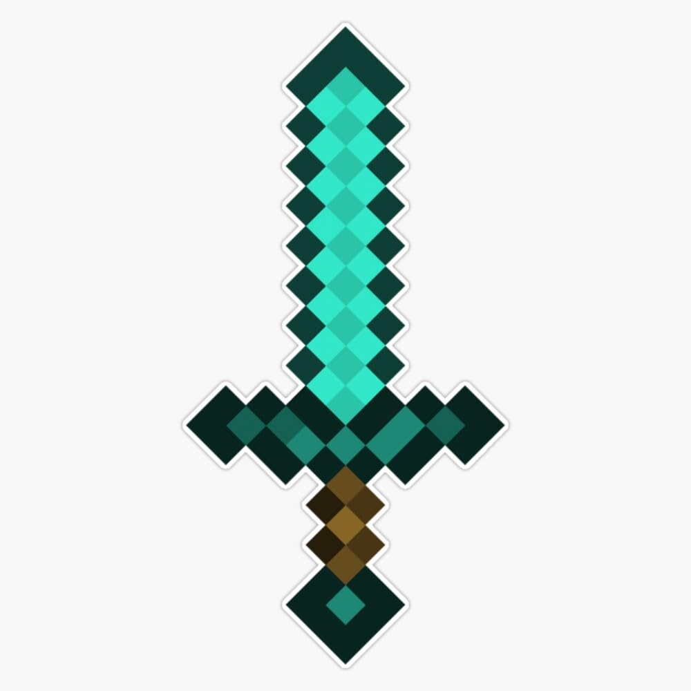 Diamond Sword Sticker Vinyl Waterproof Sticker Decal Car Laptop Wall Window Bumper Sticker 5"