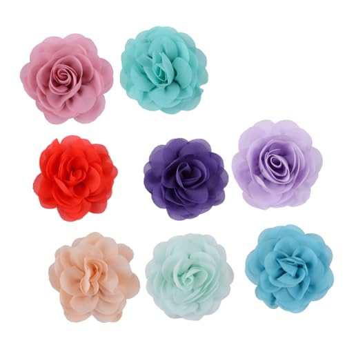 LIOOBO Dog Bow Tie Accessories 8pcs Pet Collar Accessories Dog Collars Bowtie Flower