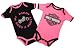 Harley-Davidson Baby Girls Daddy Rides A Harley Creeper 2 Pack 1103052