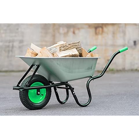 TIREX Schubkarre 100L 200kg Luftrad Transport Garten Karre Schiebkarre Grün Cover