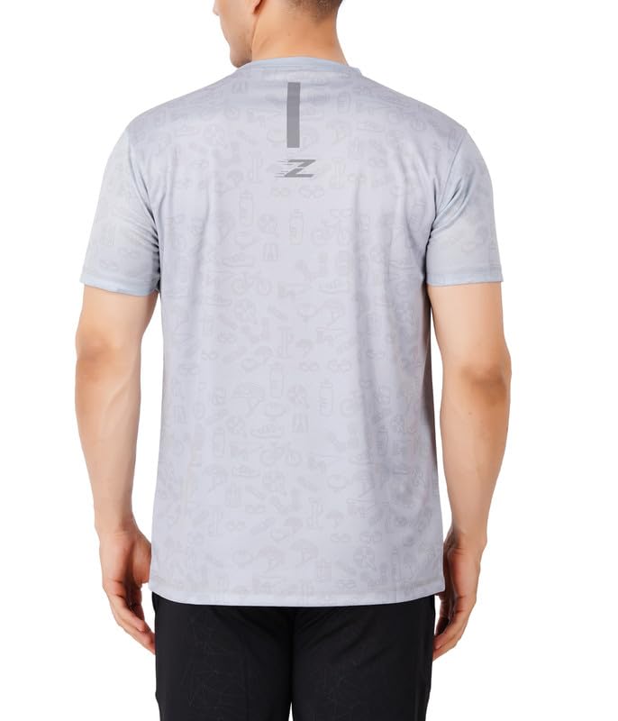 Image of ZAKPRO Sports T-Shirt for Men | Sports fit | Sports tee for Men | Polyester Active Wear | Running | Gym Workout wear | Stretchable Fabric