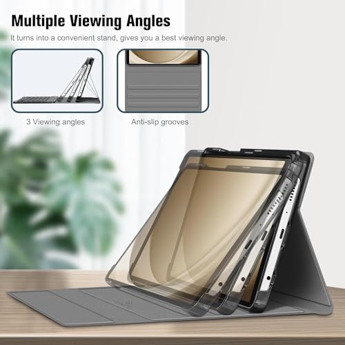 Image of typecase Keyboard Case for Samsung Galaxy Tab A9 (8.7 Inch) 2023 Model (SM-X110 /X115) ONLY, Slim Lightweight Stand Cover with Magnetically Detachable Wireless Bluetooth Keyboard case (Black)