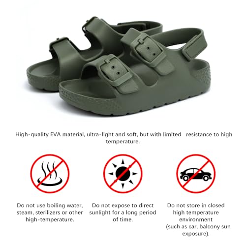 Image of ChayChax Toddler Boys Girls Double Buckle Sandals Children's Adjustable Back Strap Water Sandal