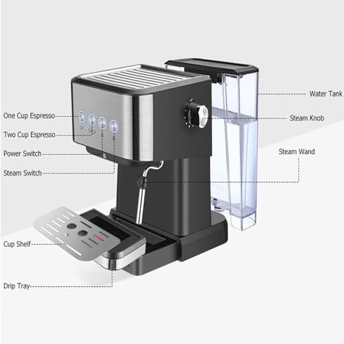 Cafetera Semiautomática con Espumador y Tanque 1.2 L miniatura 6
