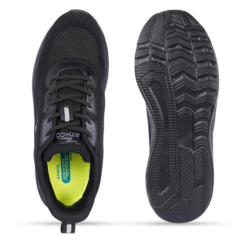 Image of ATHCO Mens Crysta Memory Foam Comfort Shoes|Running|Walking|Training|Gym|Jogging|Sneaker|Athletic|Laceup|Flexible|Lightweight|Dailyuse|Sports|Casual|ExtraSoft|Fitness