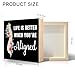 Vgrti Life Is Better When You're Aligned Chiropractic Wooden Box Sign, Spine Doctor Desk Decor for Home Farmhouse Bathroom Room Office Shelf Counter Table, Gifts for Spine PT Chiropractor Women Sister