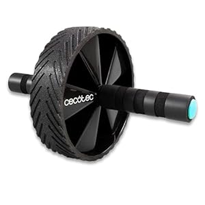 Cecotec Bauchroller, Bauchtrainer Ab Roller Small Fitness DrumFit AB Wheel, funktionelles Training, rutschfeste ComfortFit- und SweatProof-Griffe, EVA-Gummimatte, SilenceFit, maximal 200 kg