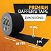 Lockport Black Gaffers Tape 3 inch x 30 Yards - 2 Pack Pro Black Gaff Tape - No Residue, Water Resistant, Non-Reflective, Easy Tear - Multipurpose