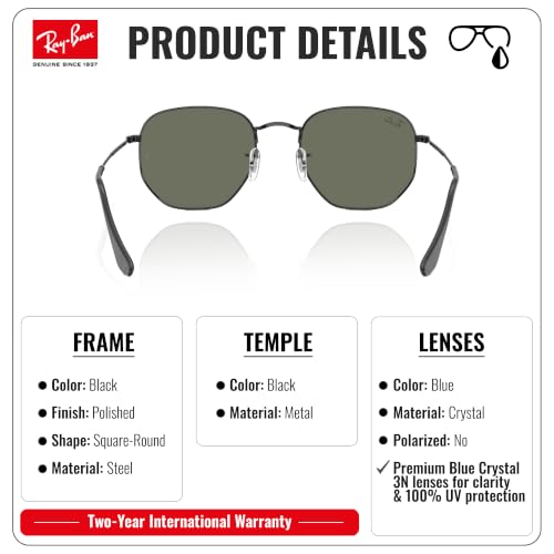 Image of Ray-Ban RB3548N HEXAGONAL FLAT LENSES Sunglasses w /Official Eyewear Kit