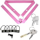 Heuceo Male Chastity Cage Accessories Set, Anti-Off Chastity Device Pink Auxiliary Belt, Plastic One-time Code Lock, Stealth Lock Chastity Lock Cylinder and Press-Lock Key for Men Sex Toys Cock Cage