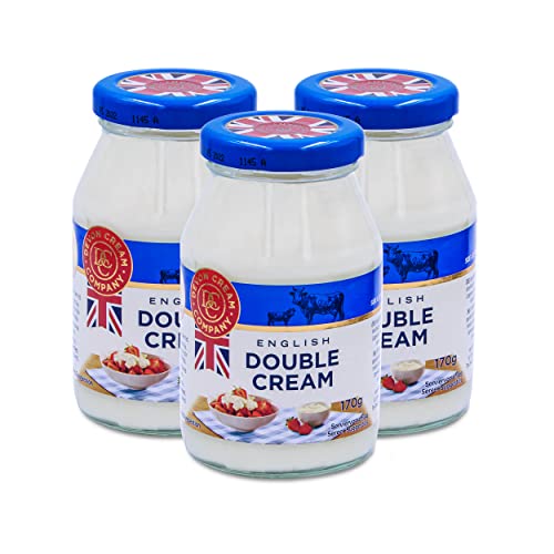 DOUBLE CREAM 3x170g creme-double english-devon von Coombe-Castle Schlagcreme & Creme Fraiche Alternative zu Scones Früchtekuchen Waffeln Saucen & Pasta (1) (3)