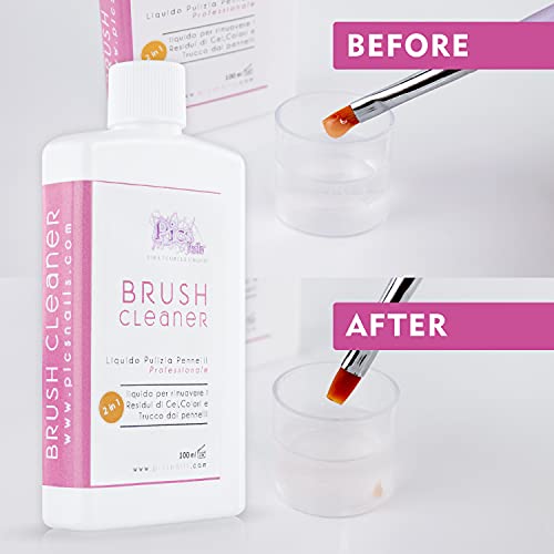 Limpiador 2en1 de Brochas de Maquillaje y Gel para Uñas 100 ml - Líquido Profesional para Limpiar Pinceles, Esmalte y Eliminar Residuos - imagen 2