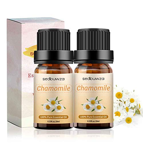 2-Pack Chamomile Essential Oil - Pure & Natural Chamomile Essential Oil Set, for Aromatherapy/ Massage/Skin Care, 2x10mL (Chamomile Oils)