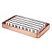 mDesign Modern Decorative Metal Guest Hand Towel Storage Tray Dispenser, Sturdy Holder for Disposable Paper Napkins - Bathroom Vanity Countertop Organization - Rose Gold