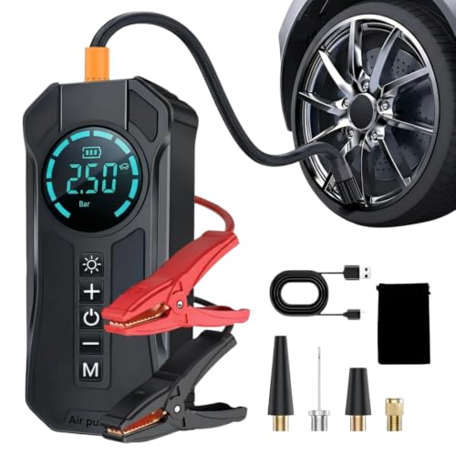 Compressor Ar Portátil Calibrador Pneu Powerbank Lanterna