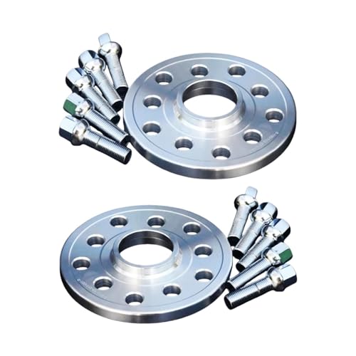 2PCS 15mm ԃzC[Xy[T[ ƌ݊ Audi ƌ݊ VW 5*112/5*100 bA~V ^CnuXy[T[ V X^bh+M14*1.5 Oibg(Silver 40mmball bolt)