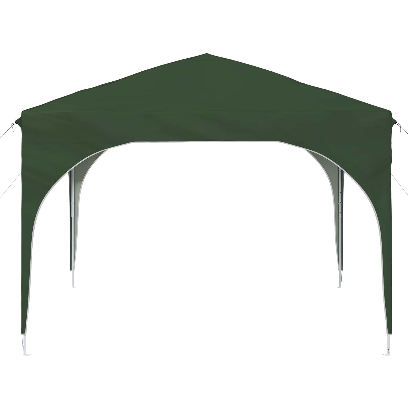 Namiot imprezowy Pop-up, zielony, 290 x 290 x 245 cm, z 3-stopniową regulacją wysokości, ochrona przed promieniowaniem UV, wodoszczelna tkanina Oxford 210D, stabilny stelaż stalowy, składany