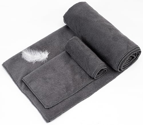 LUKCHE Yoga Towel, Non Slip Hot Yoga Mat Towel with Corner Pockets, Sized 25