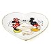 Disney Mickey and Minnie Mouse Ceramic Heart Trinket Tray Jewelry Dish Ring Holder