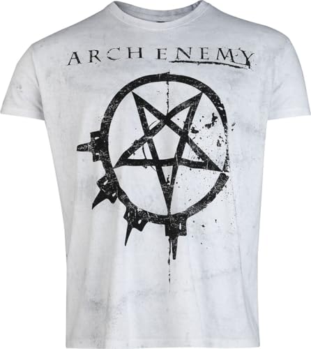 Arch Enemy Pure Fucking Metal Hombre Camiseta Blanco-Gris 100% algodón Regular
