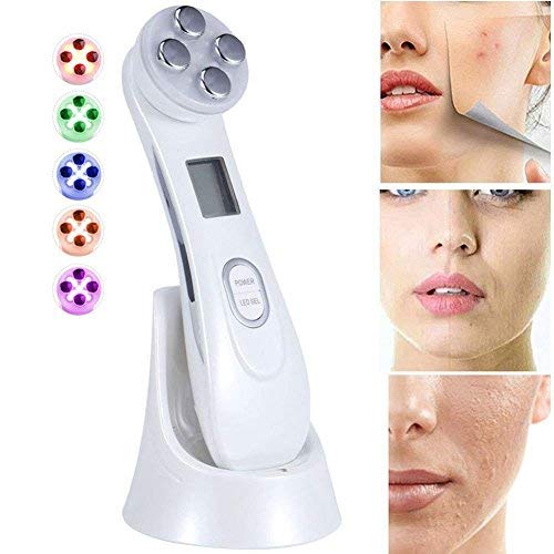 Preisvergleich Produktbild Mesotherapie Massagegerät, 6 Modi, Ultraschall, LED-Licht, für das Gesicht, wiederaufladbar über USB, Anti-Aging, gegen Falten und Akne, zur Verjüngung, mit Ionen-und Protonen-Funktion für die Haut