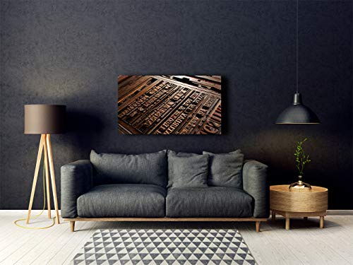 Cuadro Cartón Pluma para Pared Letras Imprenta | Cuadro ecologico para Paredes | Cartón Pluma Decorativo | Varias Medidas 150 x 73 cm | Decoración comedores, Salones, Habitaciones...