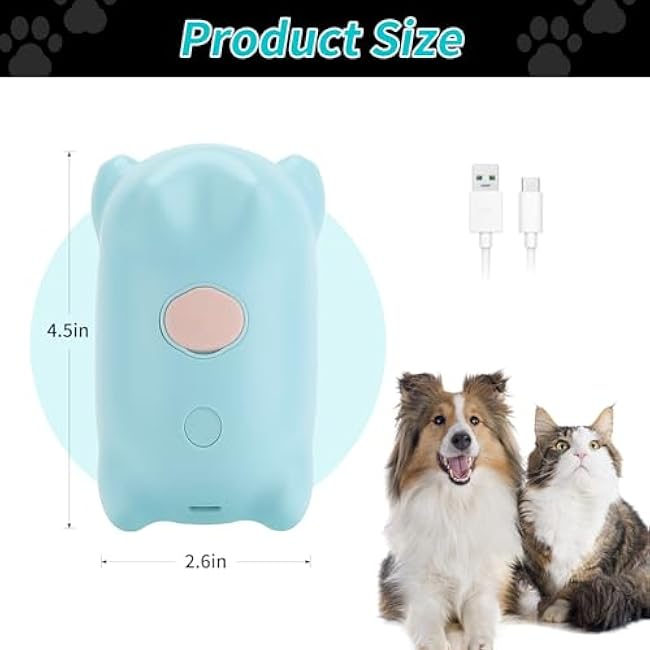Cat Steam Brush, 3 in 1 Cat Steamy Brush for Shedding Grooming Brush With Steam, Rechargeable Silicone Pet Brush for Cat Dog Shedding, Massage, and Clean Comb -Little Blue-QSfUZeUG