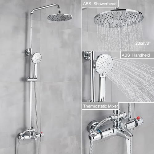 Robinet de douche thermostatique noir mat pour stopper les variations de température d'eau