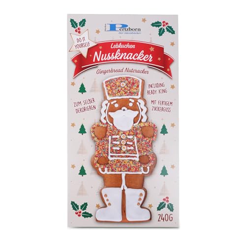 Pertzborn Nussknacker Lebkuchen Bastelset 240g – Klassische...
