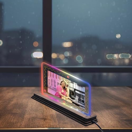 Image of Brown Cloud Personalized Name Photo LED Night Lamp Customized Gift for Men Women Husband Wife Girlfriend Boyfriend Birthday Marriage Anniversary Festivals Decoration(LED RBW NL AO 001)(D8)