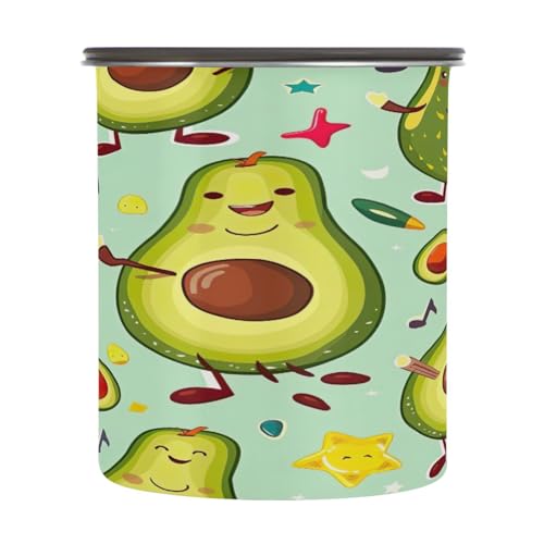 Contenedor de almacenamiento hermético para café Qilmy 17oz acero inox. miniatura 2