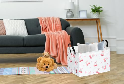 Image of Girls Room Decor Storage Basket Toy Gift Box Baby Hamper Collapsible Organizer Bin Gift Baskets for Home /Dorm /Kitchen /Pet /Office /Closet /Shelf