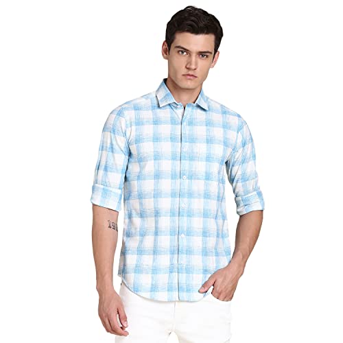 Image of Dennis Lingo Men's Blue Casual Shirt