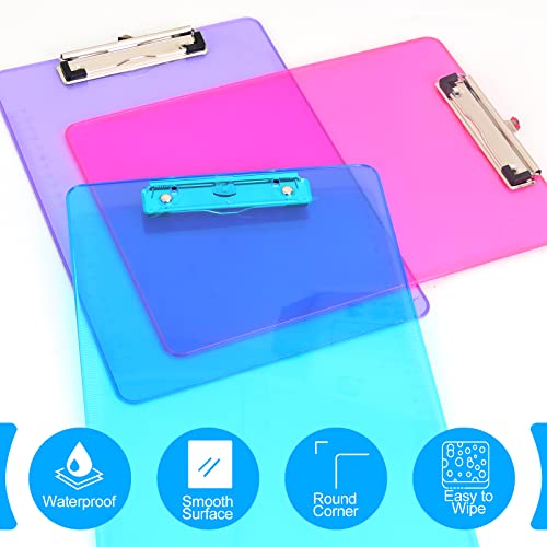 Herkka PLASTICCLIPBOARD-2022 Clipboards, Herkka 25 Pack Plastic Office Clipboards, Assorted Transparent Color Plastic Clipboards thumb #5