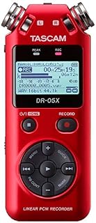 Tascam DR-05X RED Stereo Handheld Digital Recorder and USB Audio Interface