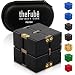 PILPOC theFube Fidget Cube Infinity Cube Desk Toy - Premium Quality Aluminum Infinite Magic Cube with Exclusive Case, Sturdy, Heavy, Relieve Stress and Anxiety, for ADD, ADHD, OCD (Black)
